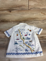 Old Navy Linen Blend Button Up Shirt White sz 4T