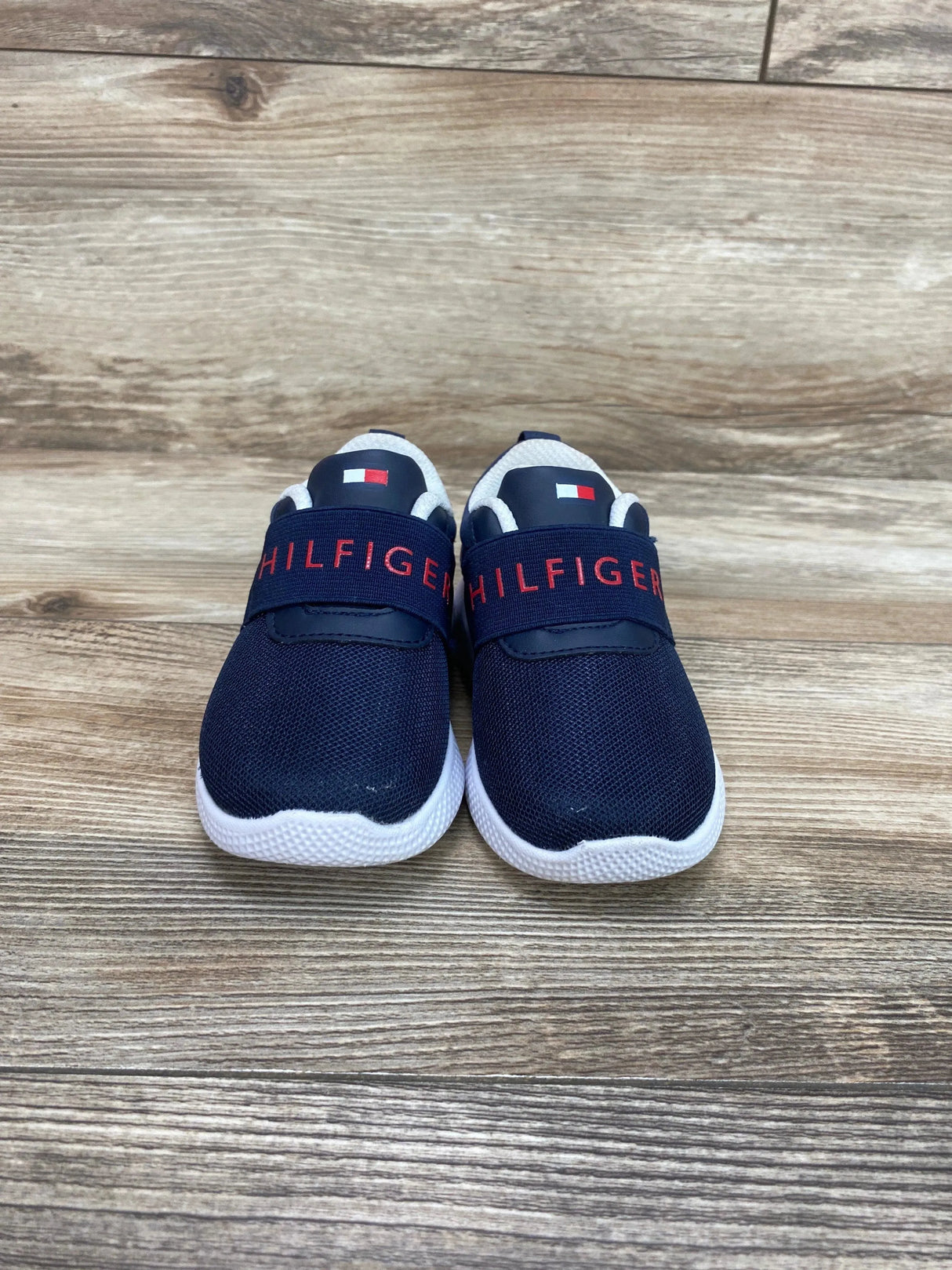 Tommy Hilfiger Signature Stripe Slip on Sneakers Navy sz 6c - Me 'n Mommy To Be