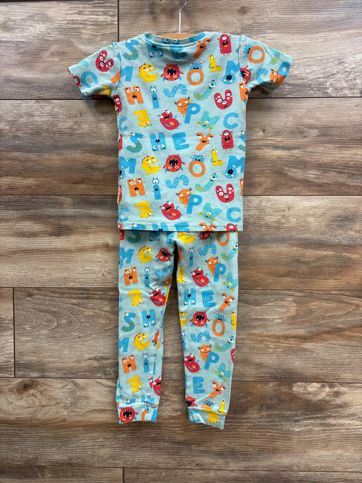 Children's Place 2pc Alphabet Pajama Set Blue sz 4T