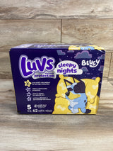 NEW Luvs Platinum Protection Bluey Diapers Size 5 62ct.