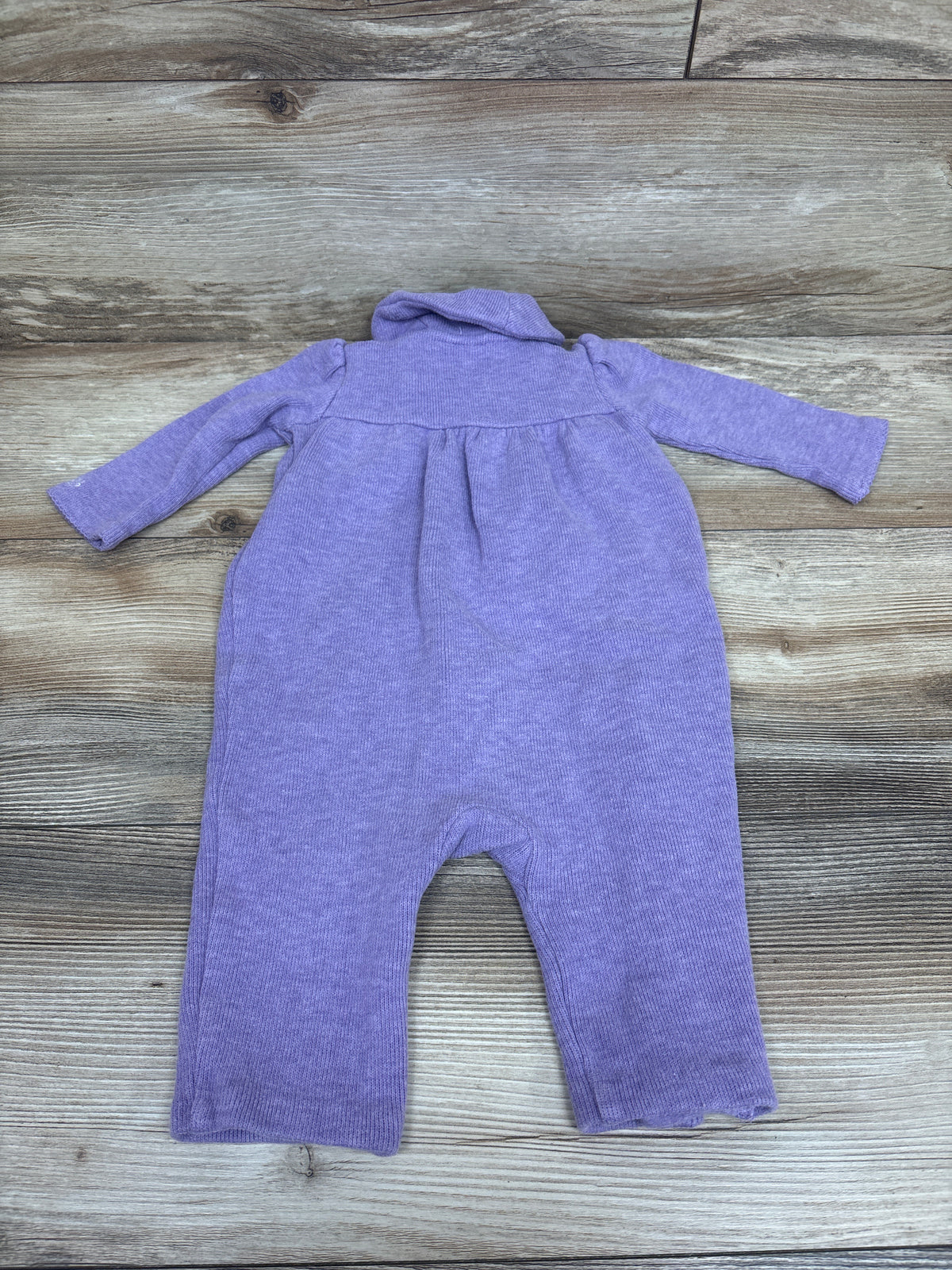 Ralph Lauren Soft Knit Wrap Collared Coverall Purple sz 6m