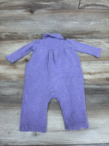 Ralph Lauren Soft Knit Wrap Collared Coverall Purple sz 6m