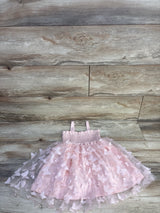 Shein Smocked Butterfly Dress Pink sz 18-24m