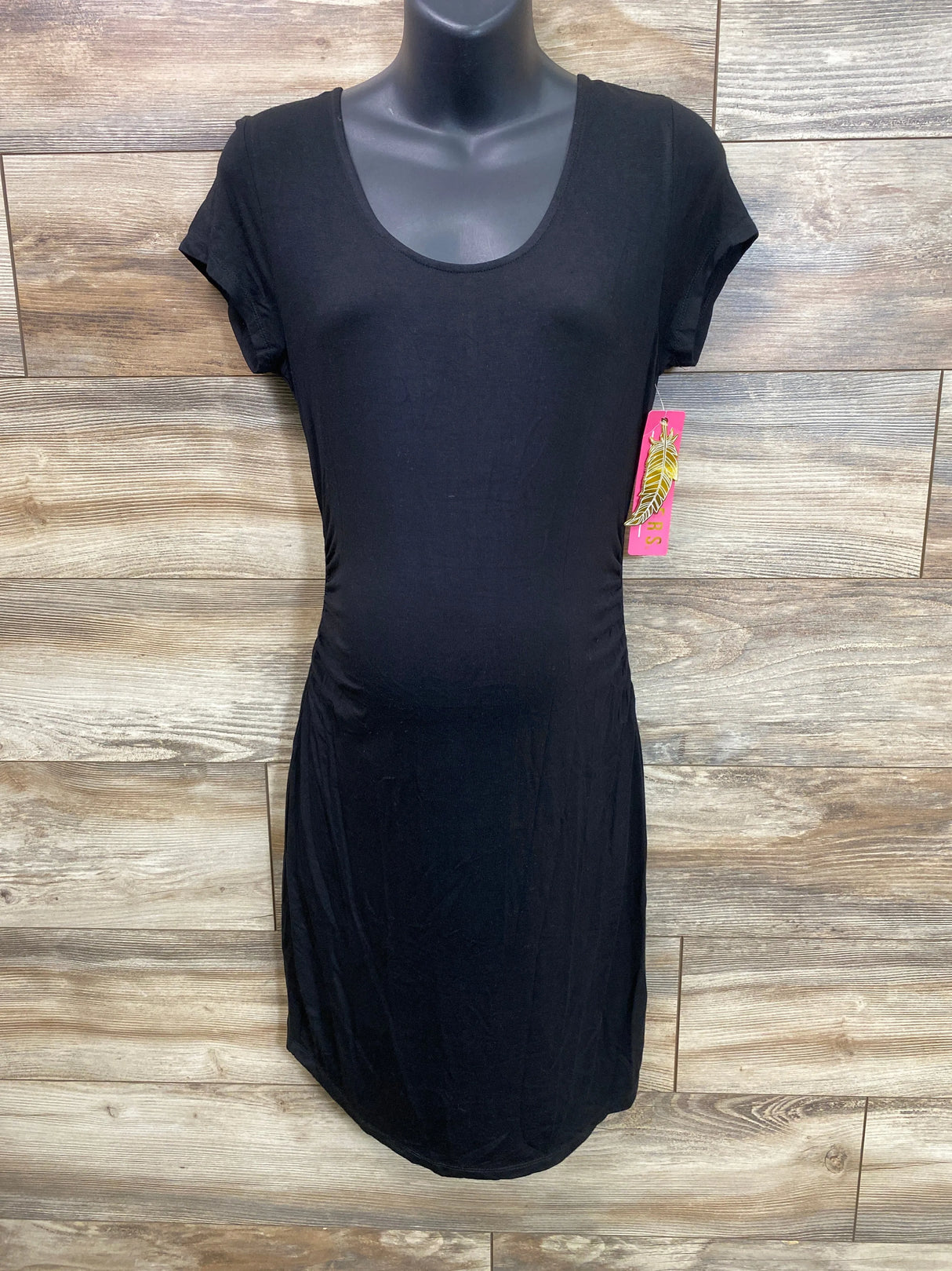 NEW Feathers Maternity Bodycon Dress Black sz Large