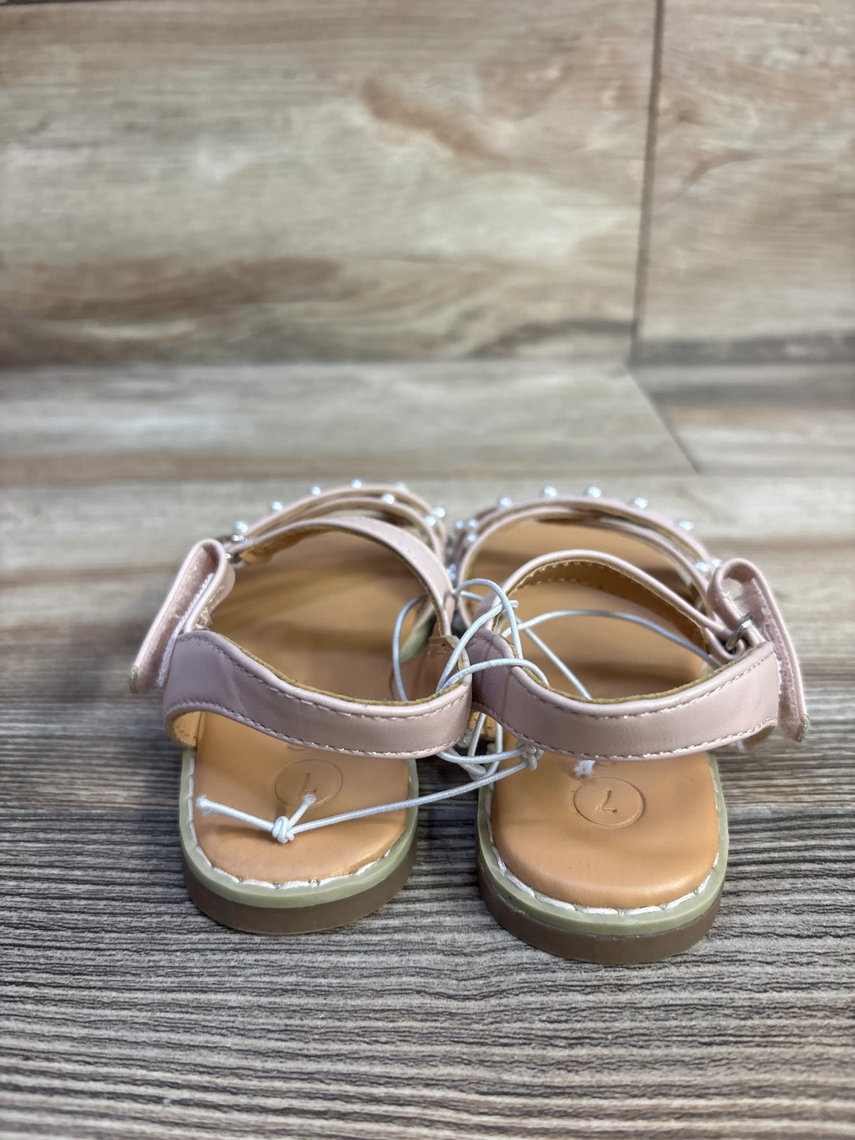 NEW Cat & Jack Jen Pearl Strap Sandals Blush sz 7c