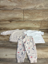 Peanuts Sweatshirt, Shirt, & Joggers 3pc Set Beige sz 12m