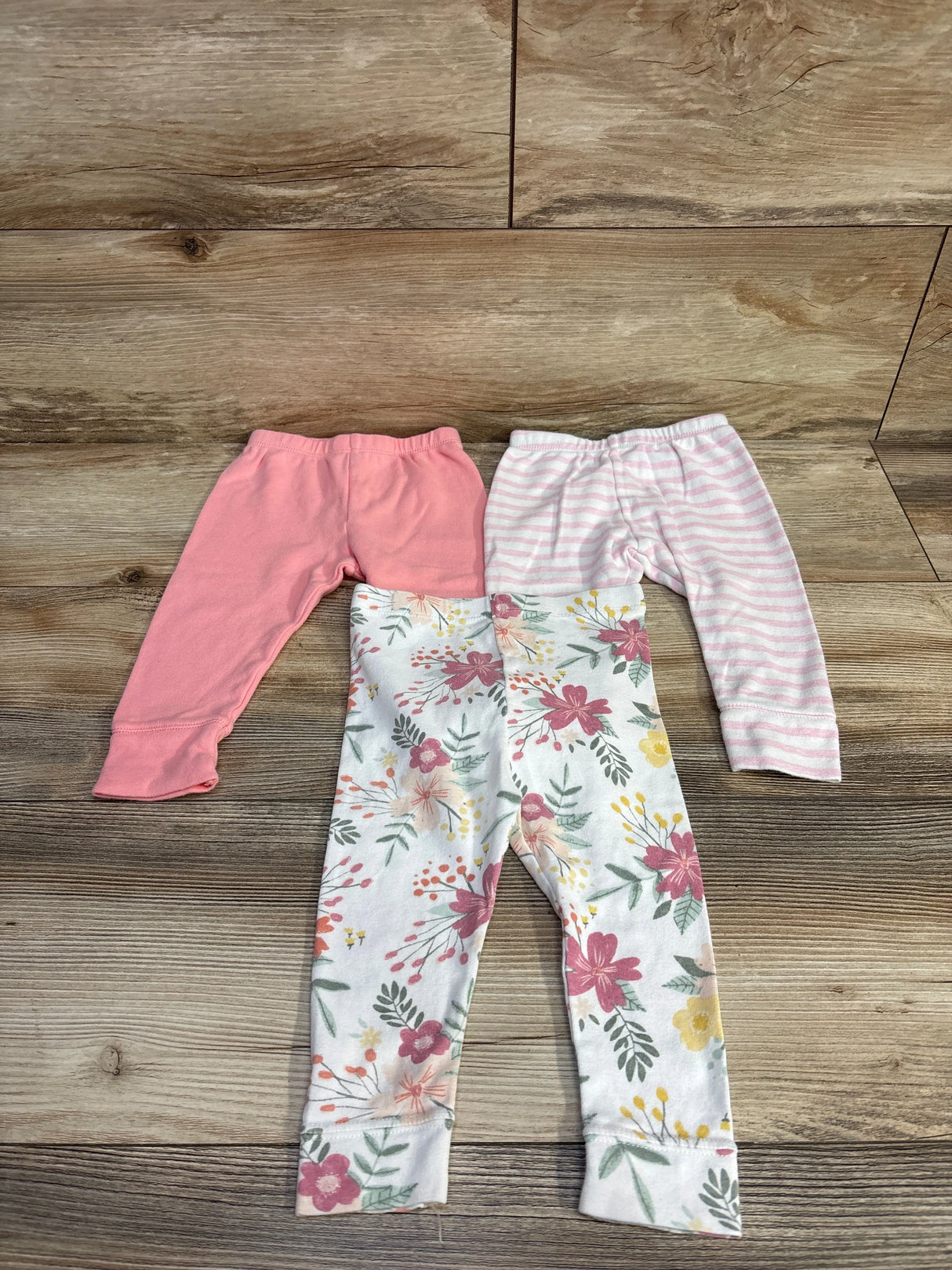 Cloud Island 3pk Striped Pull On Pants White sz 12m