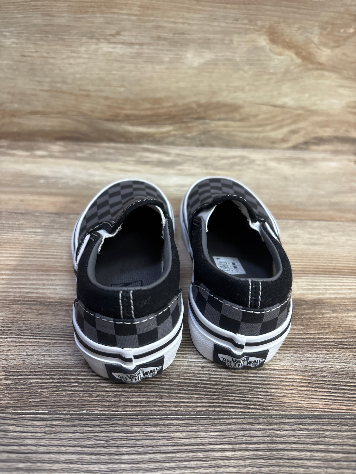 Vans Classic Slip-On Checkerboard Sneakers Grey sz 10.5c