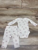 Child Of Mine 2pc Bodysuit & Pants Set Ivory sz 3-6m