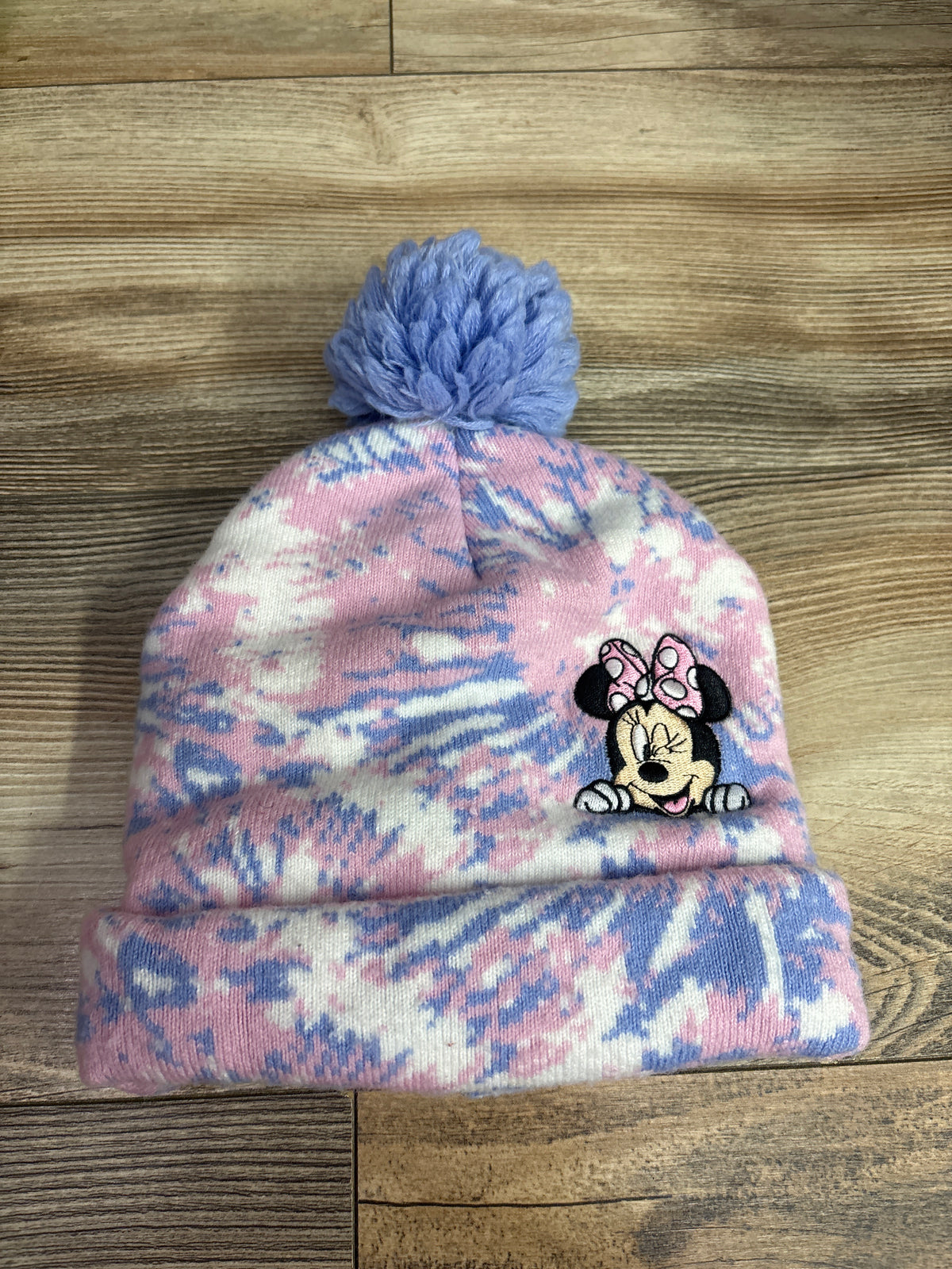Disney Minnie Mouse Tie-die Pom-Pom Beanie Pink One Size
