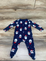 Old Navy Santa Print Sleeper Blue sz 6-9m