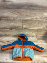 Cat & Jack Reversible Puffer Jacket Orange sz 18m