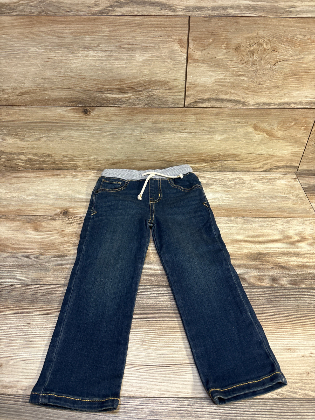 Cat & Jack Drawstring Straight Jeans Blue sz 3T