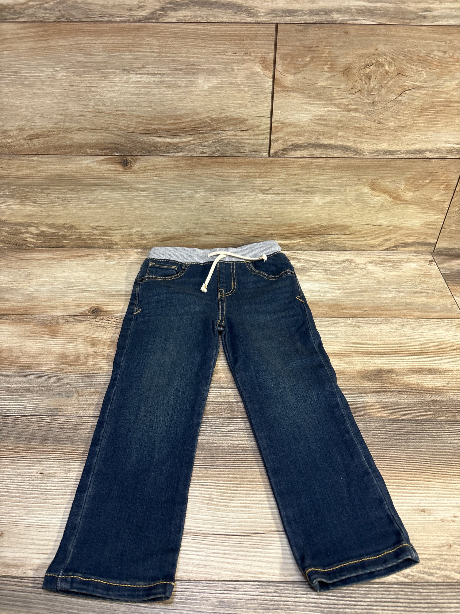 Cat & Jack Drawstring Straight Jeans Blue sz 3T