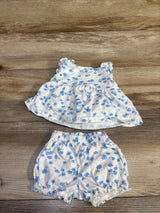 Carter's 2pc Peplum Top & Shorts Set White sz 3m