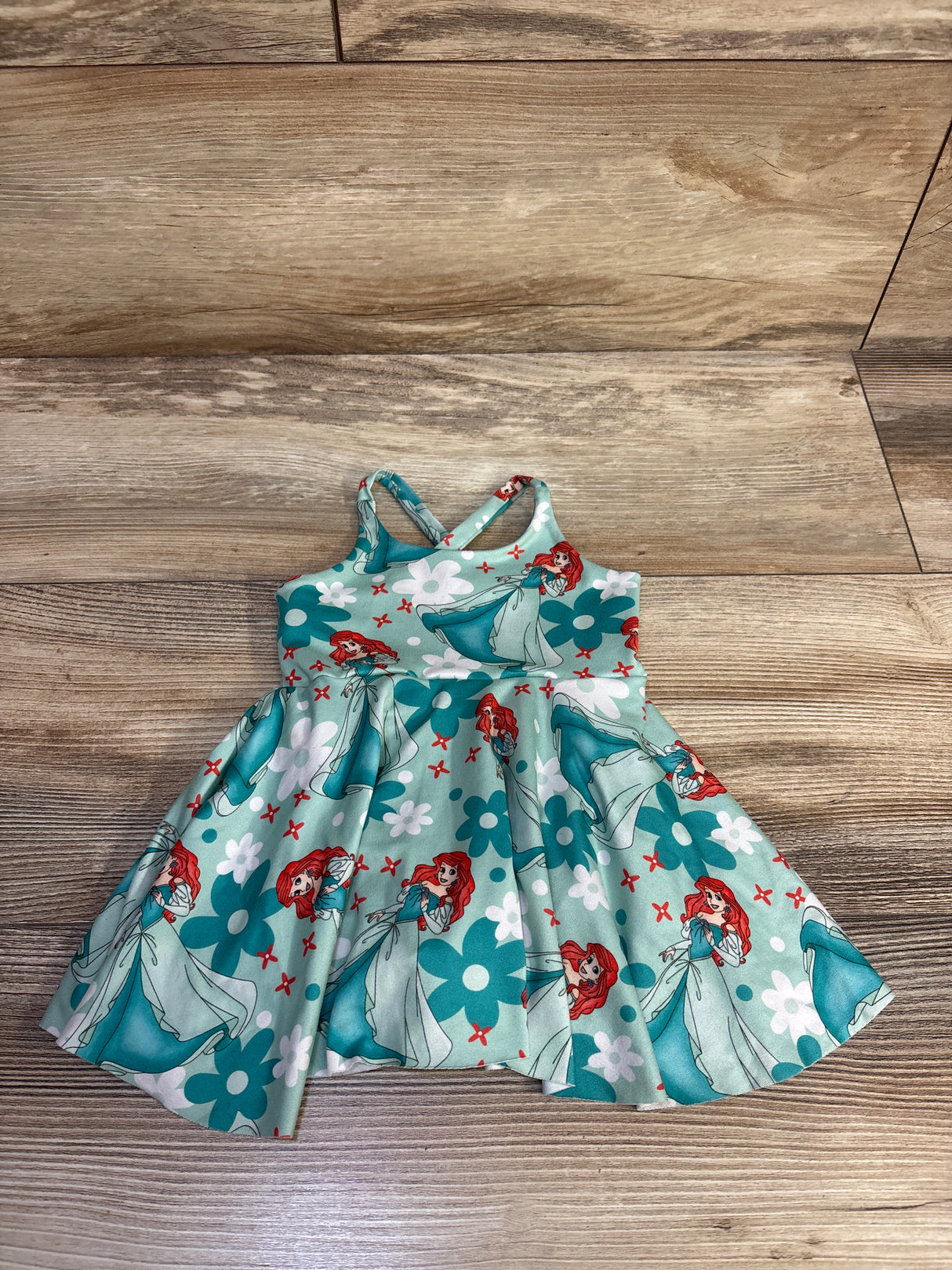 The Little Mermaid Bodysuit Dress Blue sz 6-9m