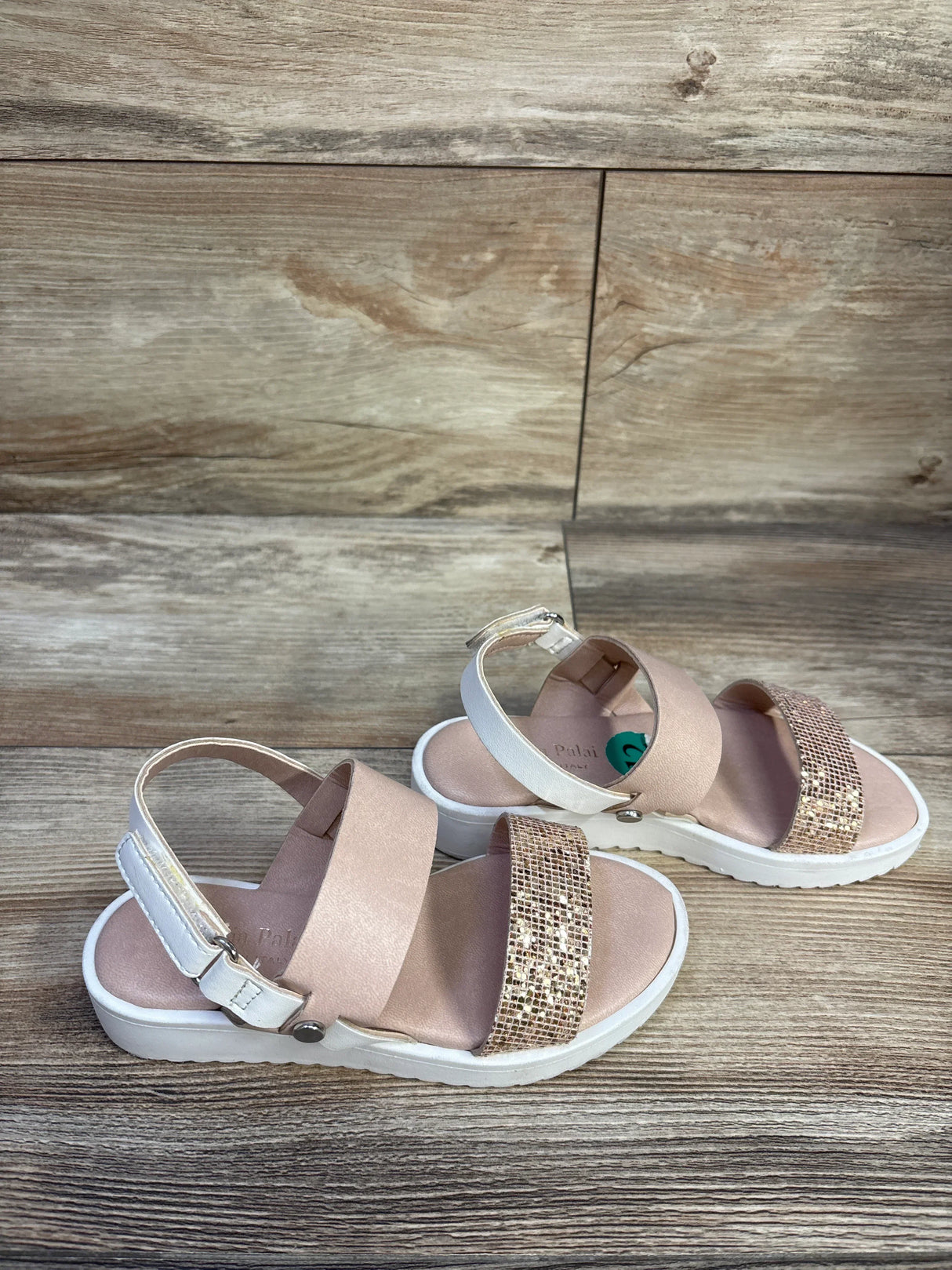 Giulia Palai Glitter Strap Sandals Pink sz 12c