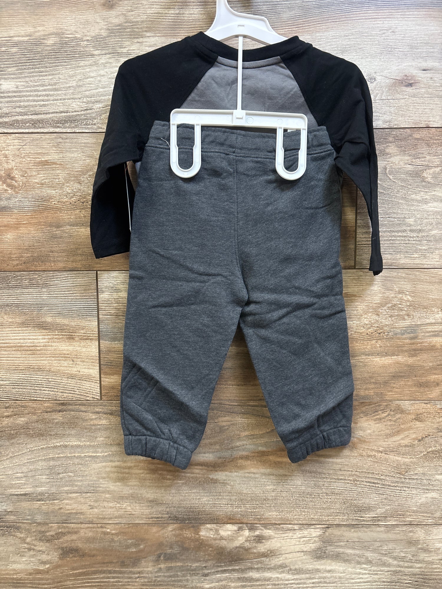 NEW Cat & Jack 2pc Boo Shirt & Joggers Set Black sz 18m