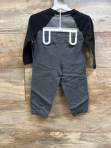 NEW Cat & Jack 2pc Boo Shirt & Joggers Set Black sz 18m