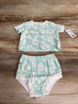 NEW Cat & Jack 2pc Bunny Print Shirt & Shorts Mint sz 6-9m