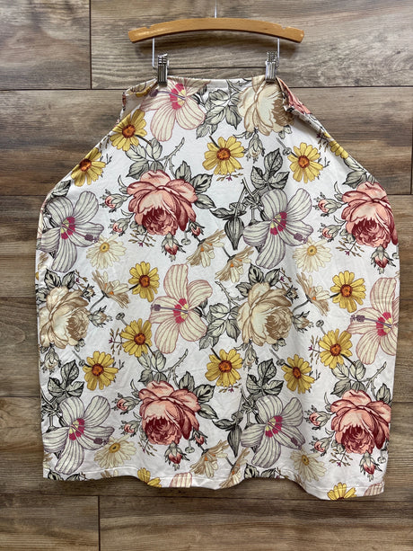Hnhuaming Multi-use Nursing Cover in White Floral - Me n Mommy To Be