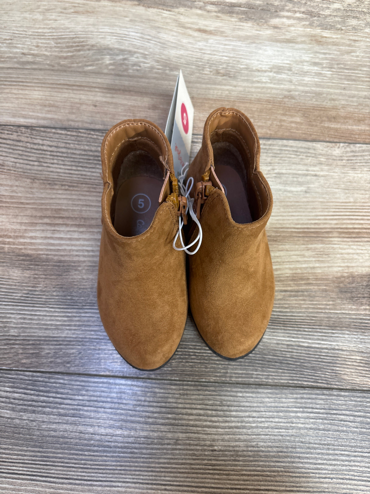 NEW Cat & Jack Penelope Zipper Booties Cognac sz 5c