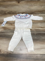 NEW Cat & Jack 2pc Snowman Fair Isle Sweater Set White sz 3-6m - Me n Mommy To Be