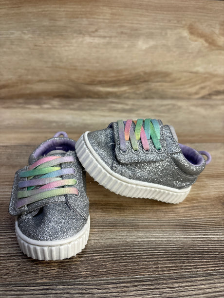 Wonder Nation Velcro Strap Glitter Shoes sz 2c - Me n Mommy To Be