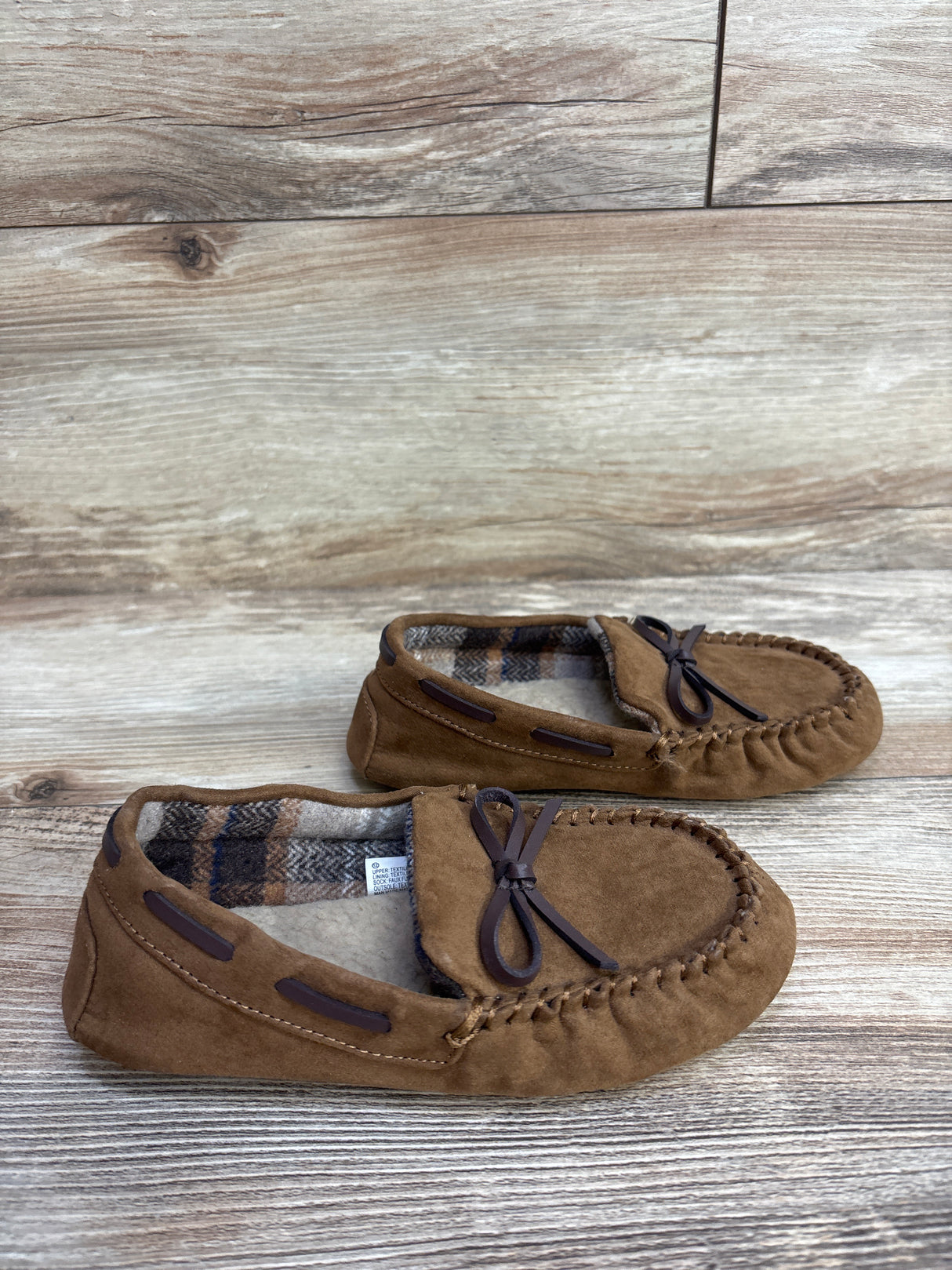Cat & Jack Carter Moccasin Slippers Chestnut sz 12c