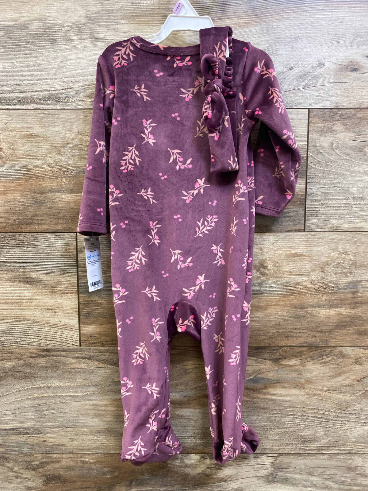NEW Carter's 2pc Blanket Sleeper & Headband Set Purple sz 9m
