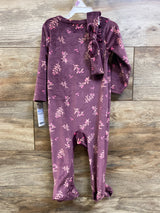 NEW Carter's 2pc Blanket Sleeper & Headband Set Purple sz 9m