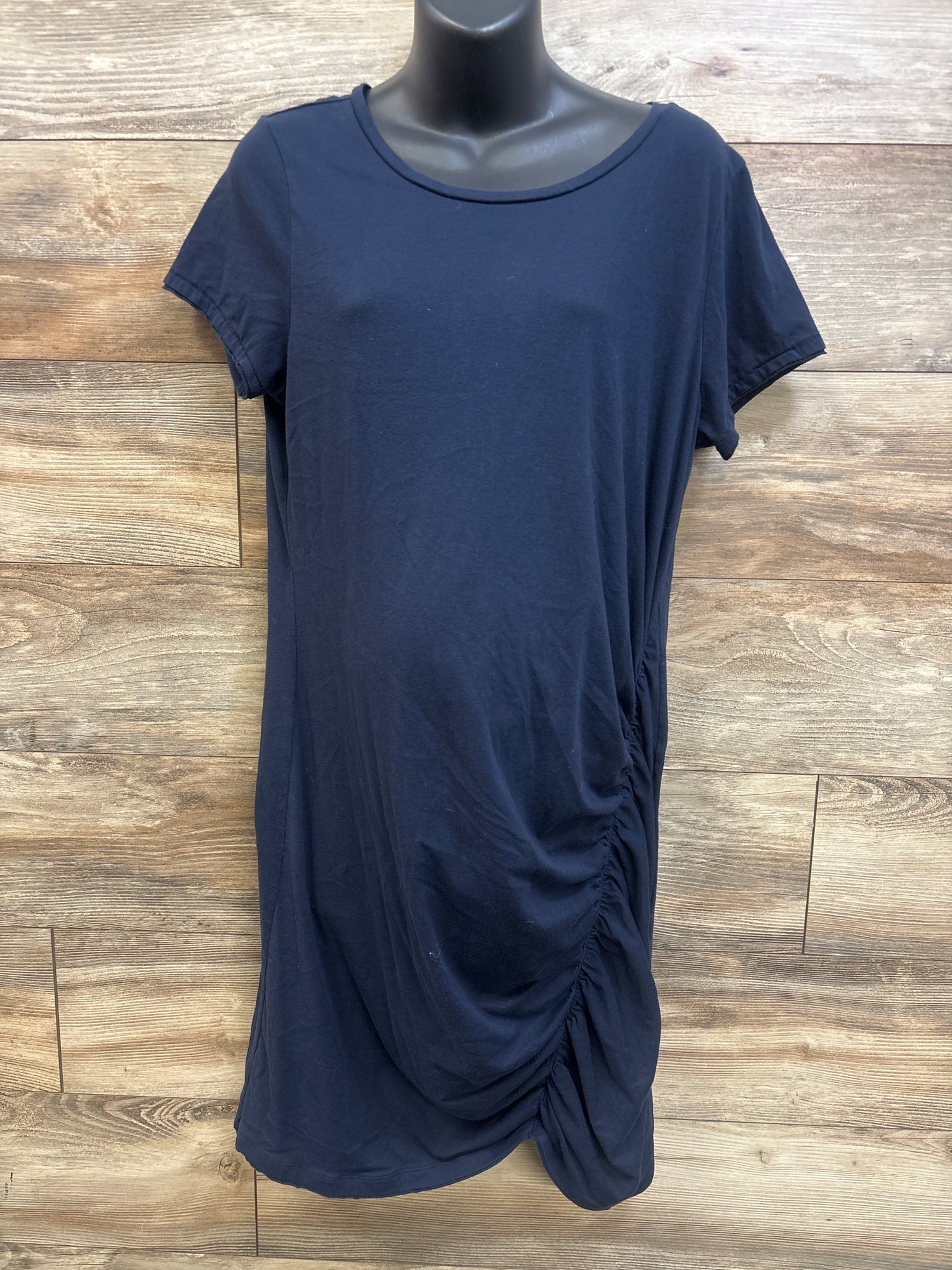 Melrose & Market Maternity Ruched Dress Navy sz XL