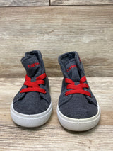 Carter's Summon Elastic Lace High Tops Sneakers Gray/Red Sz 6c