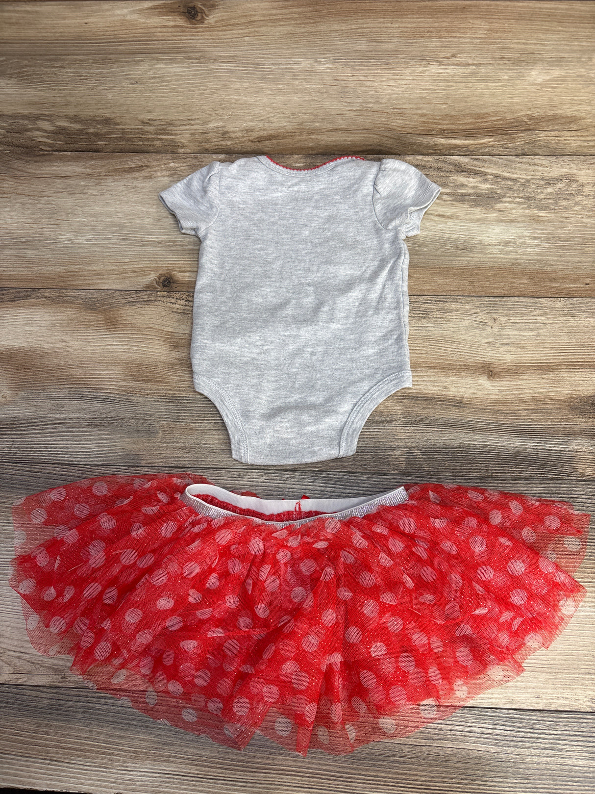 Disney Baby 2pc Bodysuit & Tutu Grey sz 3-6m