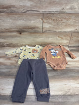Disney Baby Mickey Mouse 3pc Set Tan sz 12m