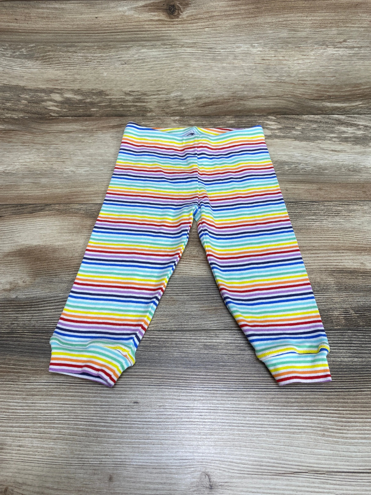 Primary Striped Rainbow Pants White sz 12-18m