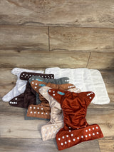 AlvaBaby 6pk Reusable Cloth Diapers with 5 Inserts