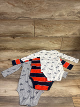 Carter's 3pk Long Sleeve Bodysuit Set Grey sz 18m