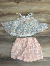Isaac Mizrahi 2pc Floral Top & Shorts White sz 2T