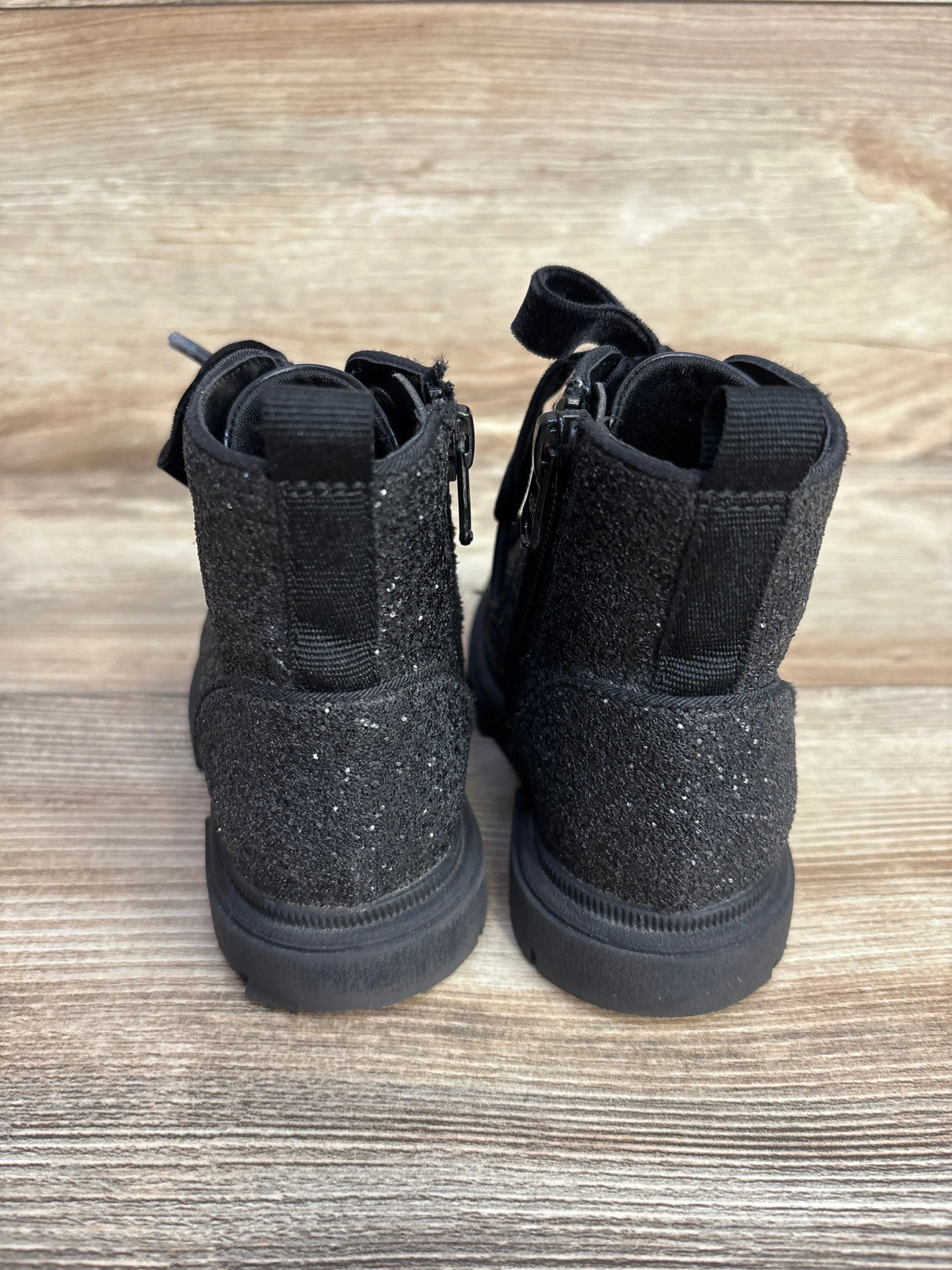 Cat & Jack Glitter Boots, Black sz 7c