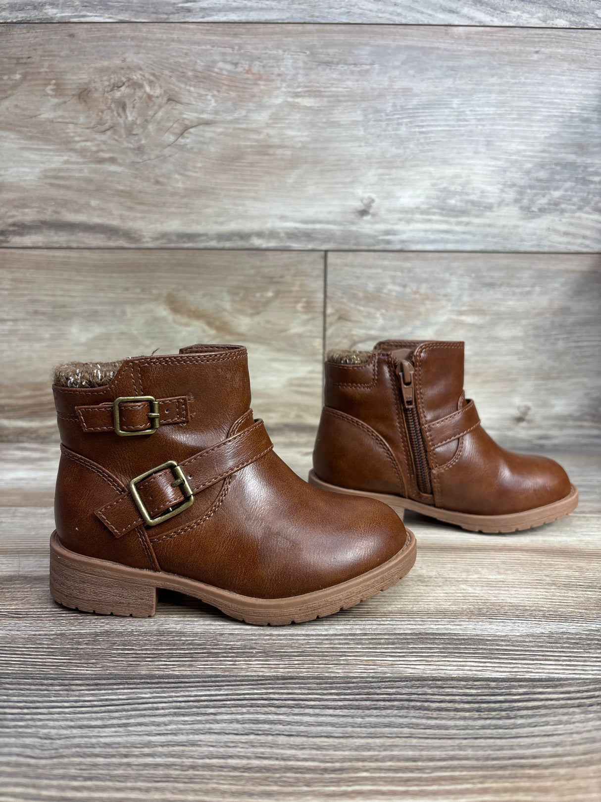 Wonder Nation Sweater Knit Ankle Boots in Chestnut sz 8c