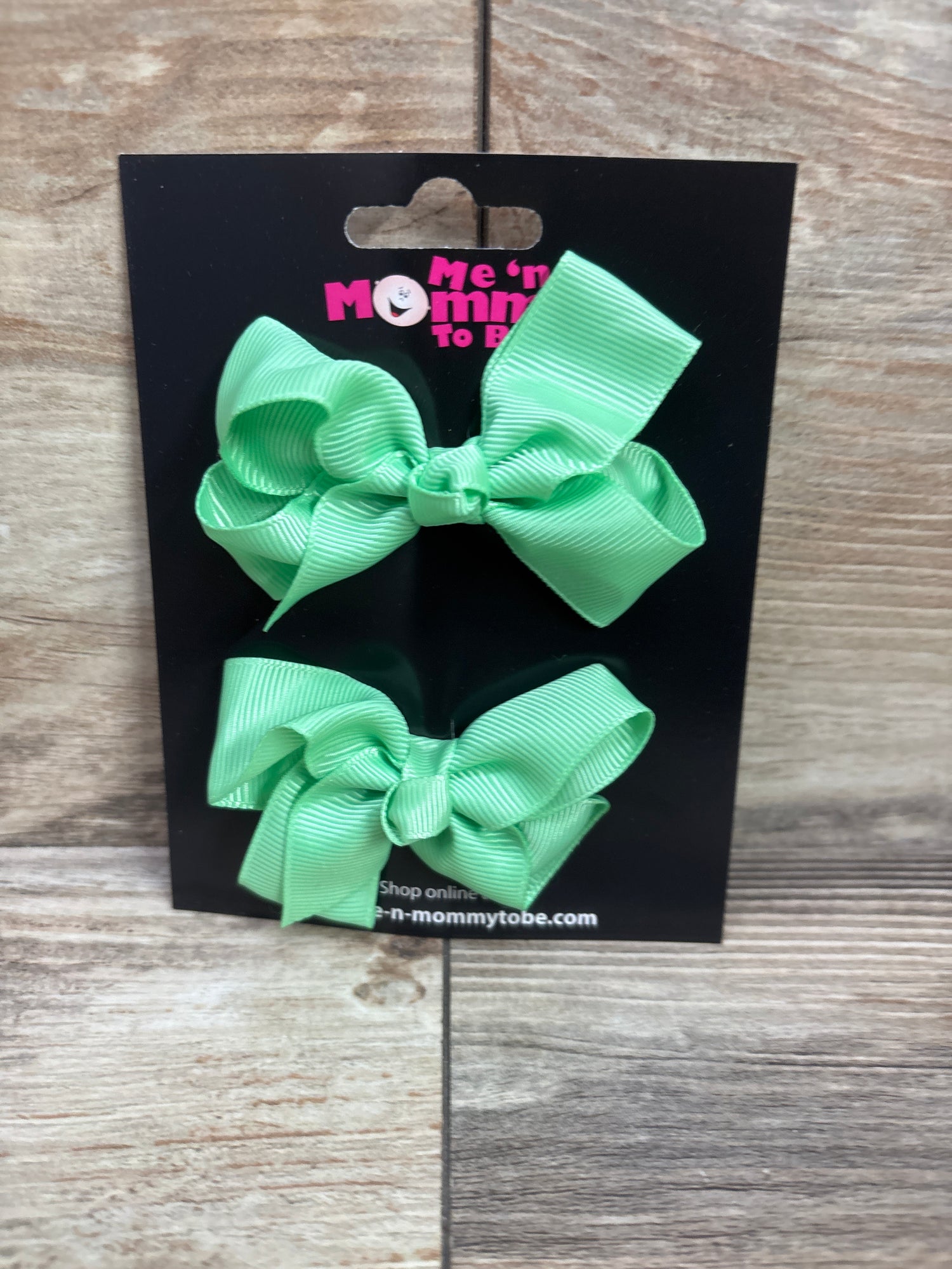 NEW Hair Bows 2pk Mint Green
