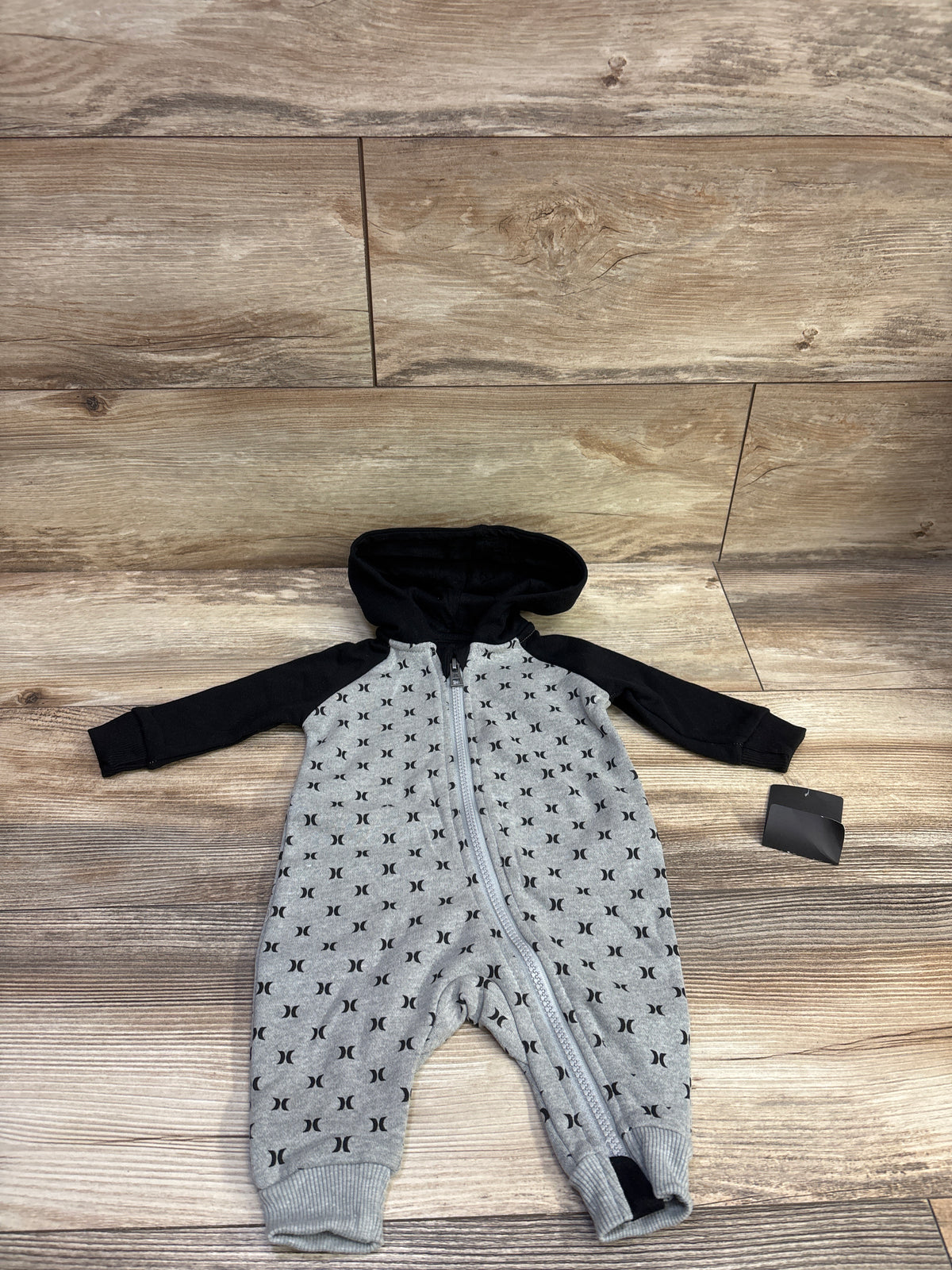 NEW Hurley Logo Hooded Coverall Black sz 3m