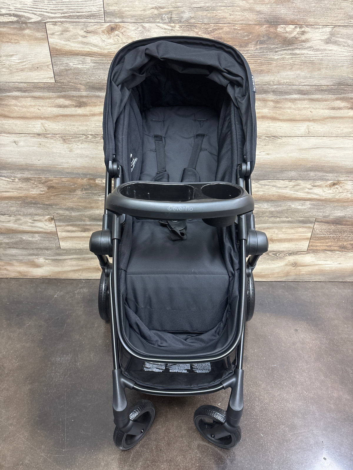 NEW Evenflo Pivot Modular Travel System with LiteMax NXT Infant Car Seat Ebony Black
