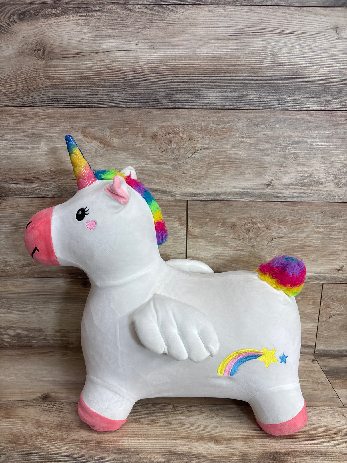 iPlay iLearn Bouncy Pals Hopping Unicorn White