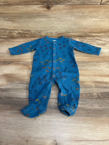 Carter's Animal Print Sleeper Blue sz 3m - Me n Mommy To Be