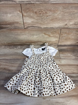 7 For All Mankind 2pc Ribbed Shirt & Leopard Skirtall Set White sz 2T