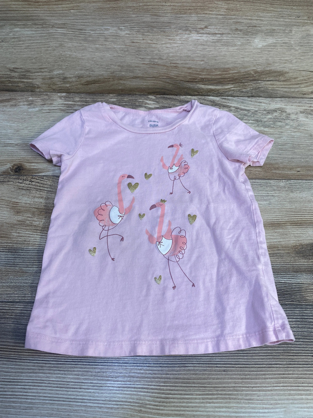 Carter's Flamingo Shirt Pink sz 5T