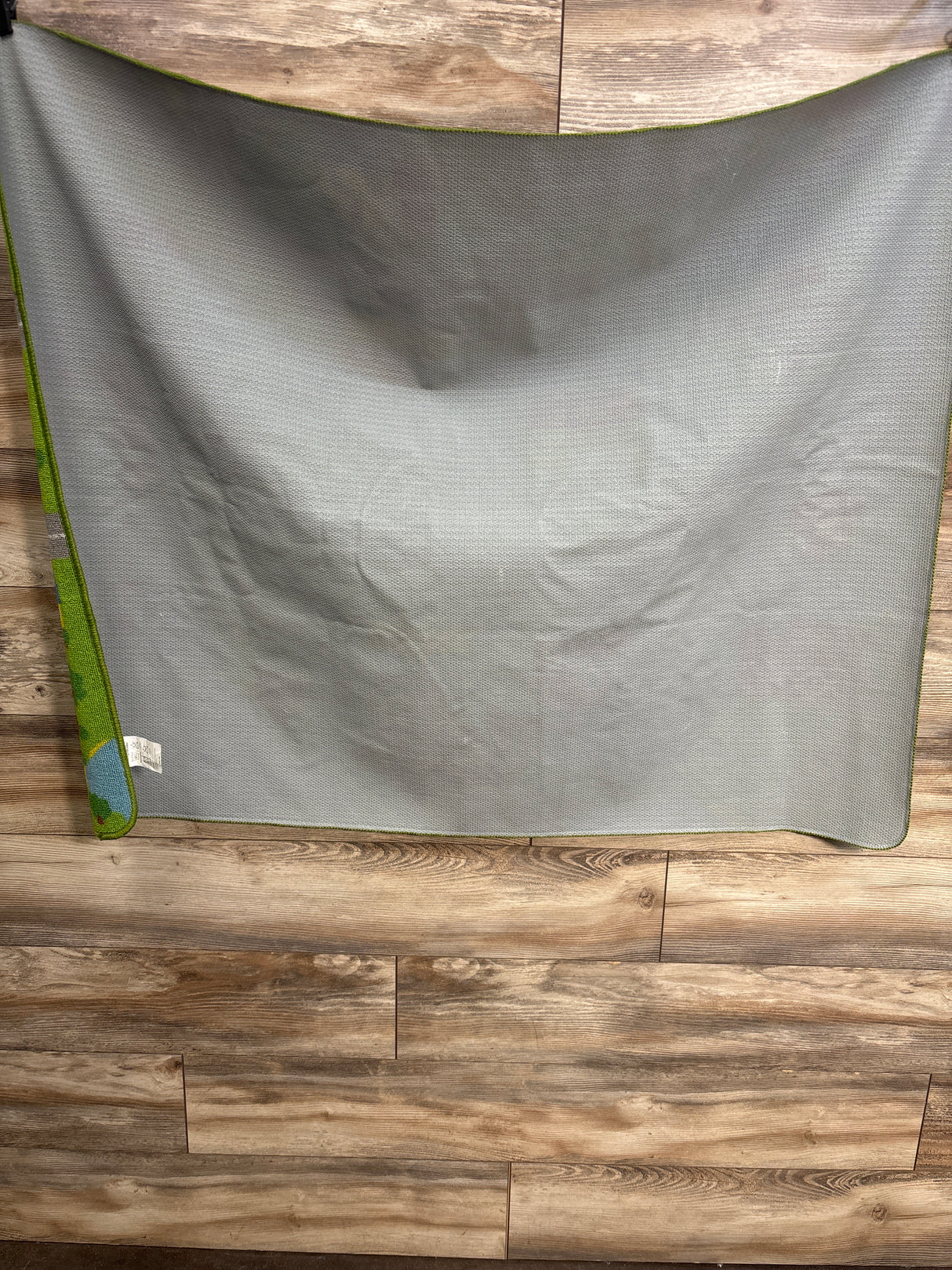 HUAHOO City Street Map Kids' Rug Green 39" x 39"