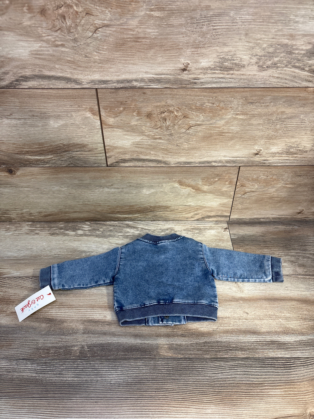 NEW Cat & Jack Denim Bomber Jacket Blue sz Newborn
